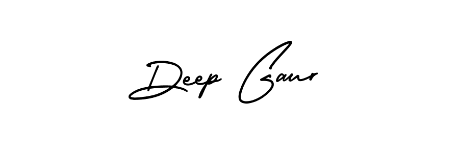 How to make Deep Gaur name signature. Use AmerikaSignatureDemo-Regular style for creating short signs online. This is the latest handwritten sign. Deep Gaur signature style 3 images and pictures png