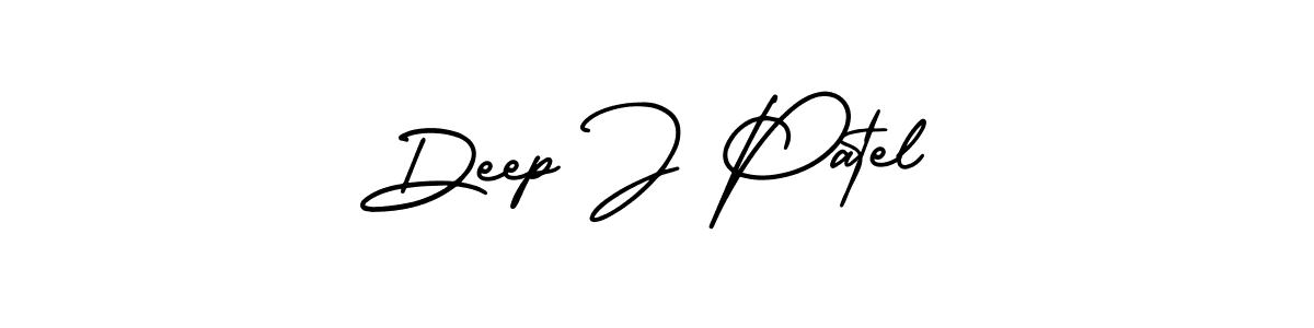 Design your own signature with our free online signature maker. With this signature software, you can create a handwritten (AmerikaSignatureDemo-Regular) signature for name Deep J Patel. Deep J Patel signature style 3 images and pictures png