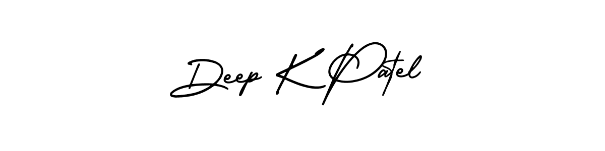 Create a beautiful signature design for name Deep K Patel. With this signature (AmerikaSignatureDemo-Regular) fonts, you can make a handwritten signature for free. Deep K Patel signature style 3 images and pictures png