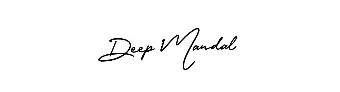 How to make Deep Mandal name signature. Use AmerikaSignatureDemo-Regular style for creating short signs online. This is the latest handwritten sign. Deep Mandal signature style 3 images and pictures png