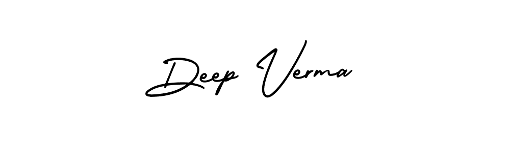 Make a beautiful signature design for name Deep Verma. With this signature (AmerikaSignatureDemo-Regular) style, you can create a handwritten signature for free. Deep Verma signature style 3 images and pictures png