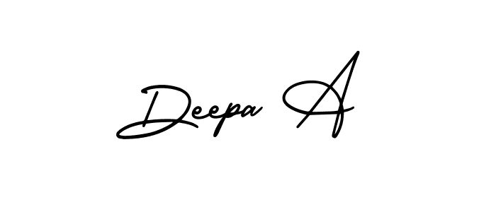 Create a beautiful signature design for name Deepa A. With this signature (AmerikaSignatureDemo-Regular) fonts, you can make a handwritten signature for free. Deepa A signature style 3 images and pictures png