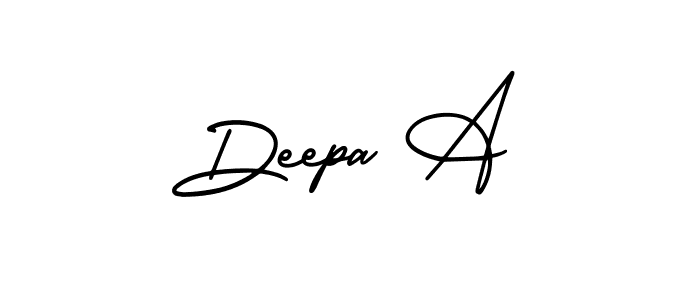 Make a beautiful signature design for name Deepa A. With this signature (AmerikaSignatureDemo-Regular) style, you can create a handwritten signature for free. Deepa A signature style 3 images and pictures png