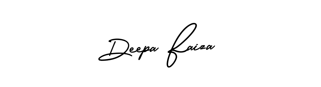 You should practise on your own different ways (AmerikaSignatureDemo-Regular) to write your name (Deepa Faiza) in signature. don't let someone else do it for you. Deepa Faiza signature style 3 images and pictures png