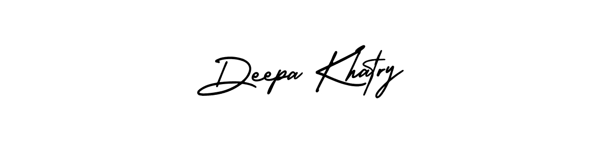 It looks lik you need a new signature style for name Deepa Khatry. Design unique handwritten (AmerikaSignatureDemo-Regular) signature with our free signature maker in just a few clicks. Deepa Khatry signature style 3 images and pictures png