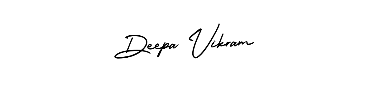 The best way (AmerikaSignatureDemo-Regular) to make a short signature is to pick only two or three words in your name. The name Deepa Vikram include a total of six letters. For converting this name. Deepa Vikram signature style 3 images and pictures png