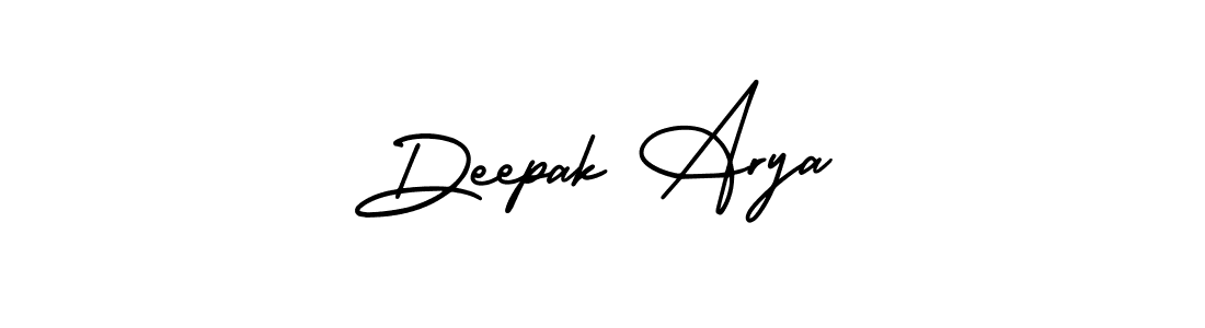 Make a beautiful signature design for name Deepak Arya. With this signature (AmerikaSignatureDemo-Regular) style, you can create a handwritten signature for free. Deepak Arya signature style 3 images and pictures png