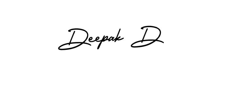 Make a beautiful signature design for name Deepak D. With this signature (AmerikaSignatureDemo-Regular) style, you can create a handwritten signature for free. Deepak D signature style 3 images and pictures png