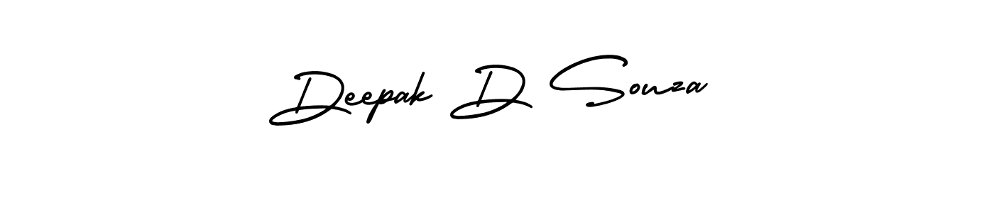 This is the best signature style for the Deepak D Souza name. Also you like these signature font (AmerikaSignatureDemo-Regular). Mix name signature. Deepak D Souza signature style 3 images and pictures png