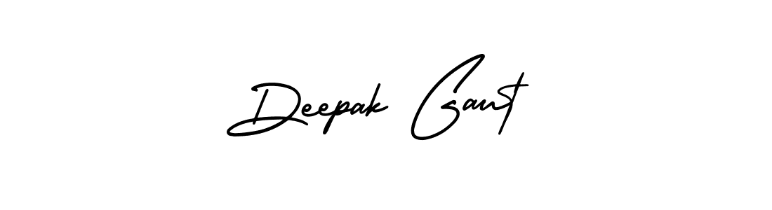 The best way (AmerikaSignatureDemo-Regular) to make a short signature is to pick only two or three words in your name. The name Deepak Gaut include a total of six letters. For converting this name. Deepak Gaut signature style 3 images and pictures png