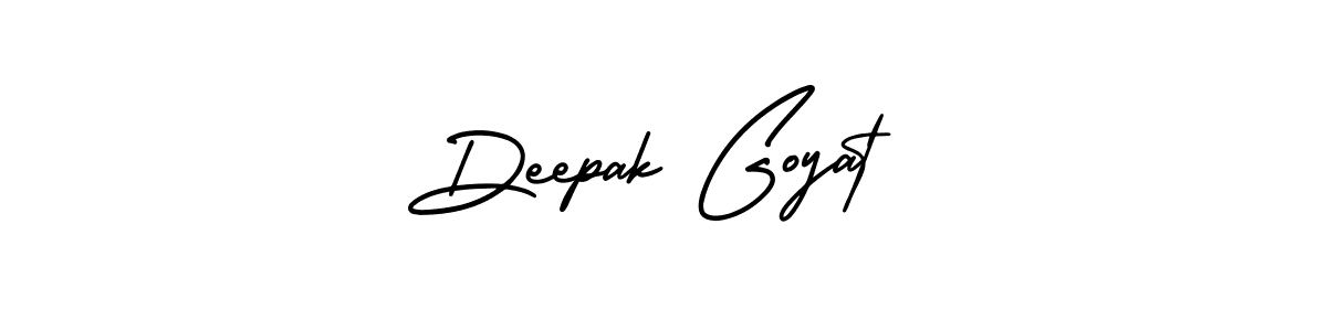 The best way (AmerikaSignatureDemo-Regular) to make a short signature is to pick only two or three words in your name. The name Deepak Goyat include a total of six letters. For converting this name. Deepak Goyat signature style 3 images and pictures png