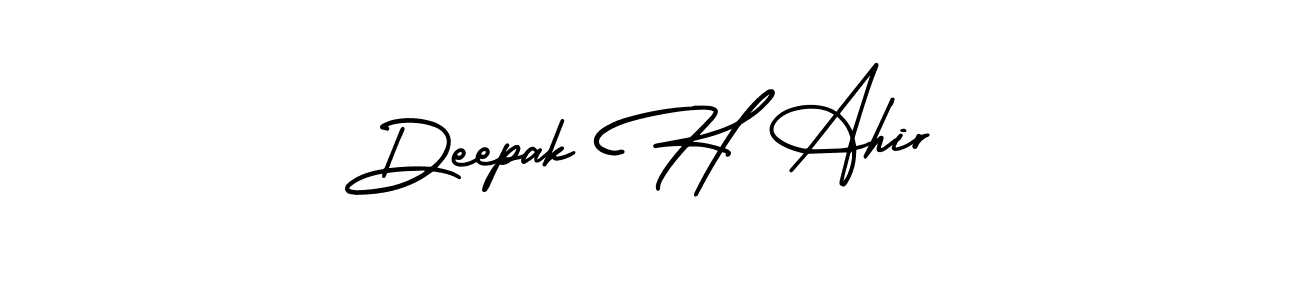 Make a beautiful signature design for name Deepak H Ahir. With this signature (AmerikaSignatureDemo-Regular) style, you can create a handwritten signature for free. Deepak H Ahir signature style 3 images and pictures png