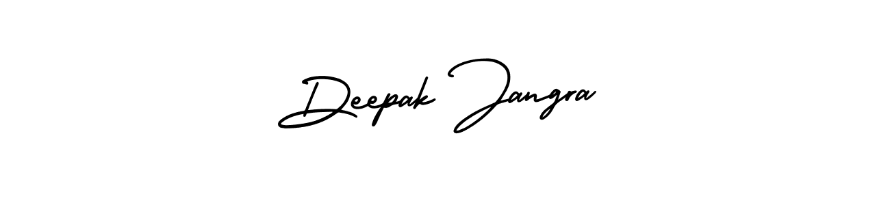 You should practise on your own different ways (AmerikaSignatureDemo-Regular) to write your name (Deepak Jangra) in signature. don't let someone else do it for you. Deepak Jangra signature style 3 images and pictures png