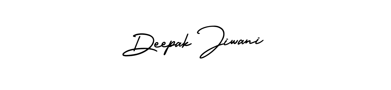 You should practise on your own different ways (AmerikaSignatureDemo-Regular) to write your name (Deepak Jiwani) in signature. don't let someone else do it for you. Deepak Jiwani signature style 3 images and pictures png