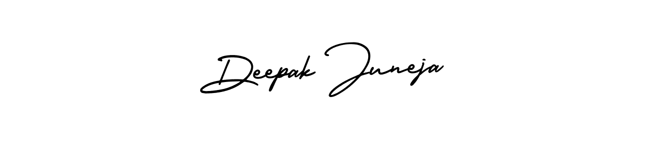 How to make Deepak Juneja name signature. Use AmerikaSignatureDemo-Regular style for creating short signs online. This is the latest handwritten sign. Deepak Juneja signature style 3 images and pictures png