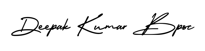 Transform the name Deepak Kumar Bpsc into a signature masterpiece using AmerikaSignatureDemo-Regular font. Ideal for photographers, artists, and creators looking for watermarks. Deepak Kumar Bpsc signature style 3 images and pictures png