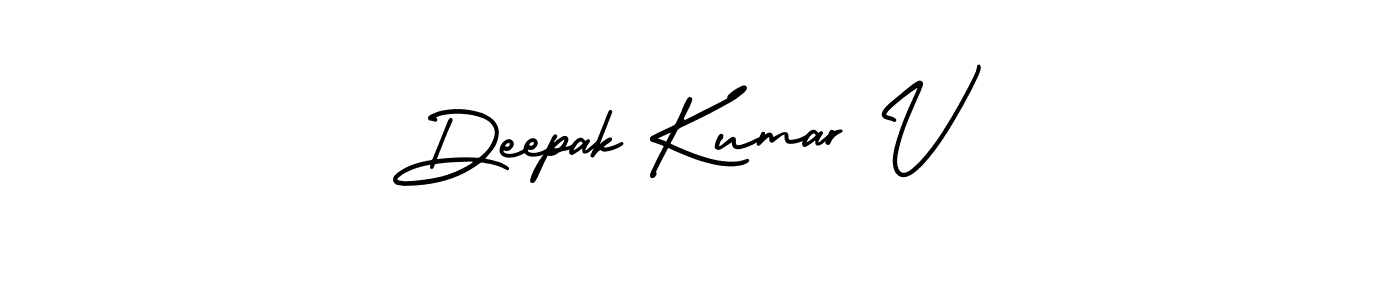 It looks lik you need a new signature style for name Deepak Kumar V. Design unique handwritten (AmerikaSignatureDemo-Regular) signature with our free signature maker in just a few clicks. Deepak Kumar V signature style 3 images and pictures png