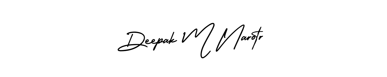 Use a signature maker to create a handwritten signature online. With this signature software, you can design (AmerikaSignatureDemo-Regular) your own signature for name Deepak M Narotr. Deepak M Narotr signature style 3 images and pictures png