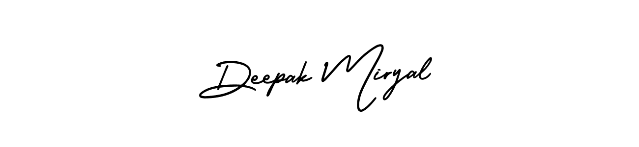 Make a beautiful signature design for name Deepak Miryal. With this signature (AmerikaSignatureDemo-Regular) style, you can create a handwritten signature for free. Deepak Miryal signature style 3 images and pictures png