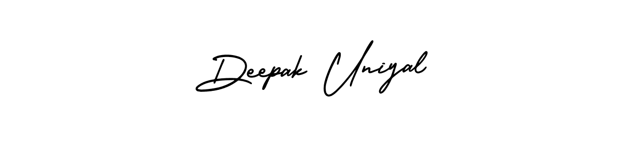 Make a beautiful signature design for name Deepak Uniyal. With this signature (AmerikaSignatureDemo-Regular) style, you can create a handwritten signature for free. Deepak Uniyal signature style 3 images and pictures png