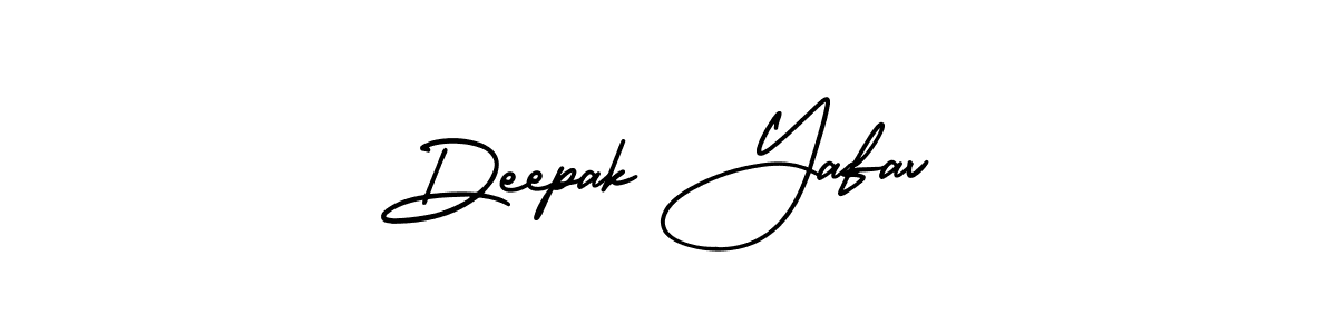 Similarly AmerikaSignatureDemo-Regular is the best handwritten signature design. Signature creator online .You can use it as an online autograph creator for name Deepak Yafav. Deepak Yafav signature style 3 images and pictures png