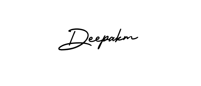 How to make Deepakm signature? AmerikaSignatureDemo-Regular is a professional autograph style. Create handwritten signature for Deepakm name. Deepakm signature style 3 images and pictures png