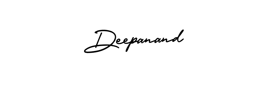 You should practise on your own different ways (AmerikaSignatureDemo-Regular) to write your name (Deepanand) in signature. don't let someone else do it for you. Deepanand signature style 3 images and pictures png