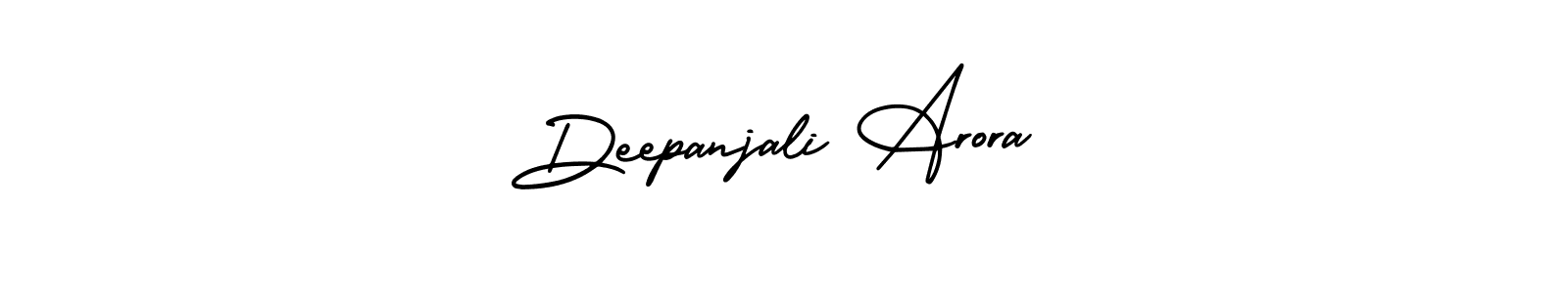 This is the best signature style for the Deepanjali Arora name. Also you like these signature font (AmerikaSignatureDemo-Regular). Mix name signature. Deepanjali Arora signature style 3 images and pictures png