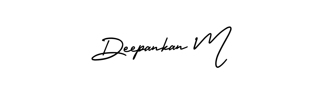Make a short Deepankan M signature style. Manage your documents anywhere anytime using AmerikaSignatureDemo-Regular. Create and add eSignatures, submit forms, share and send files easily. Deepankan M signature style 3 images and pictures png