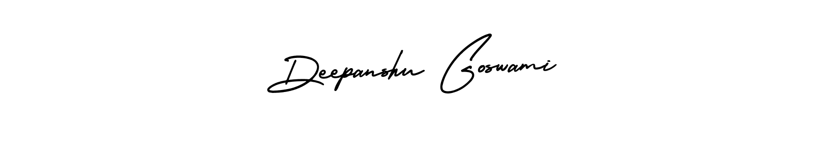 How to make Deepanshu Goswami name signature. Use AmerikaSignatureDemo-Regular style for creating short signs online. This is the latest handwritten sign. Deepanshu Goswami signature style 3 images and pictures png