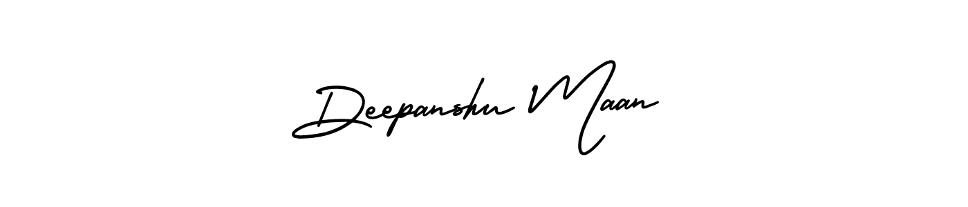 Make a short Deepanshu Maan signature style. Manage your documents anywhere anytime using AmerikaSignatureDemo-Regular. Create and add eSignatures, submit forms, share and send files easily. Deepanshu Maan signature style 3 images and pictures png