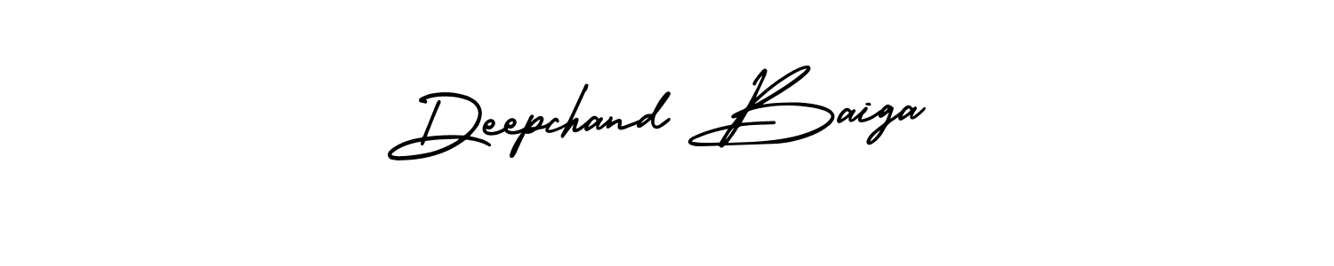 Use a signature maker to create a handwritten signature online. With this signature software, you can design (AmerikaSignatureDemo-Regular) your own signature for name Deepchand Baiga. Deepchand Baiga signature style 3 images and pictures png