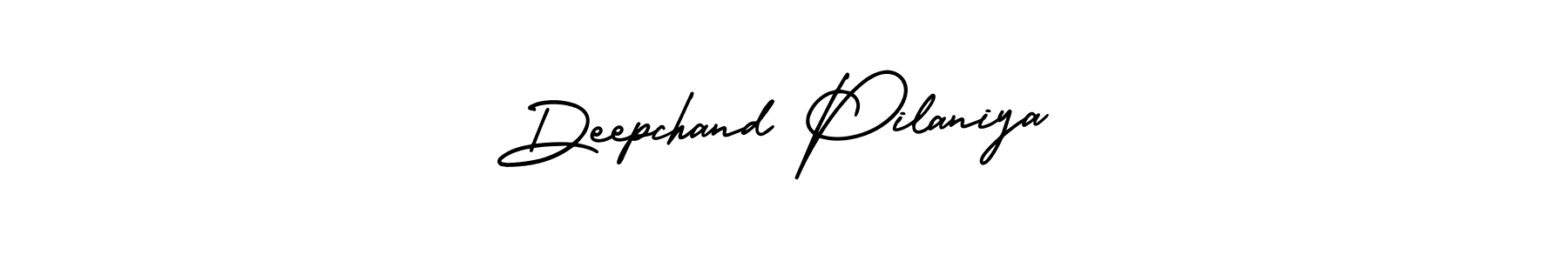 Make a beautiful signature design for name Deepchand Pilaniya. With this signature (AmerikaSignatureDemo-Regular) style, you can create a handwritten signature for free. Deepchand Pilaniya signature style 3 images and pictures png