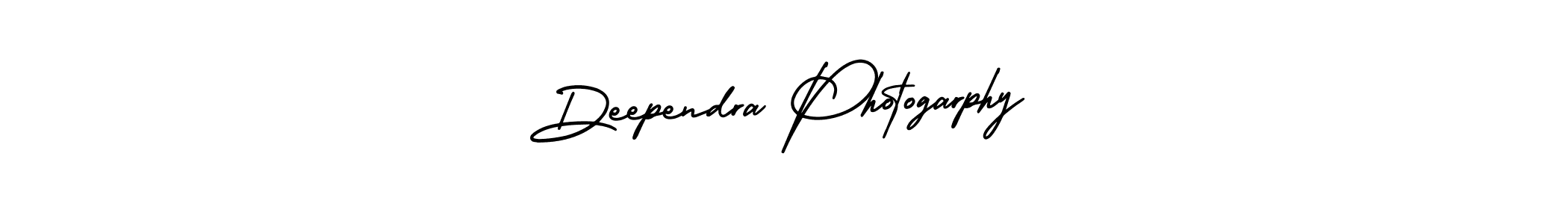 The best way (AmerikaSignatureDemo-Regular) to make a short signature is to pick only two or three words in your name. The name Deependra Photogarphy include a total of six letters. For converting this name. Deependra Photogarphy signature style 3 images and pictures png