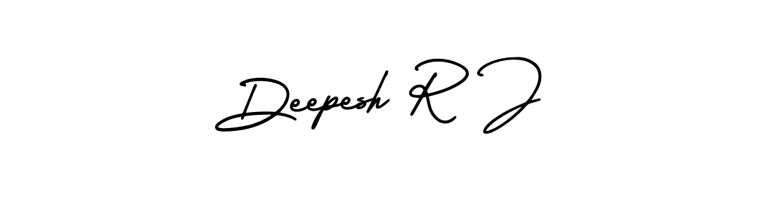Create a beautiful signature design for name Deepesh R J. With this signature (AmerikaSignatureDemo-Regular) fonts, you can make a handwritten signature for free. Deepesh R J signature style 3 images and pictures png