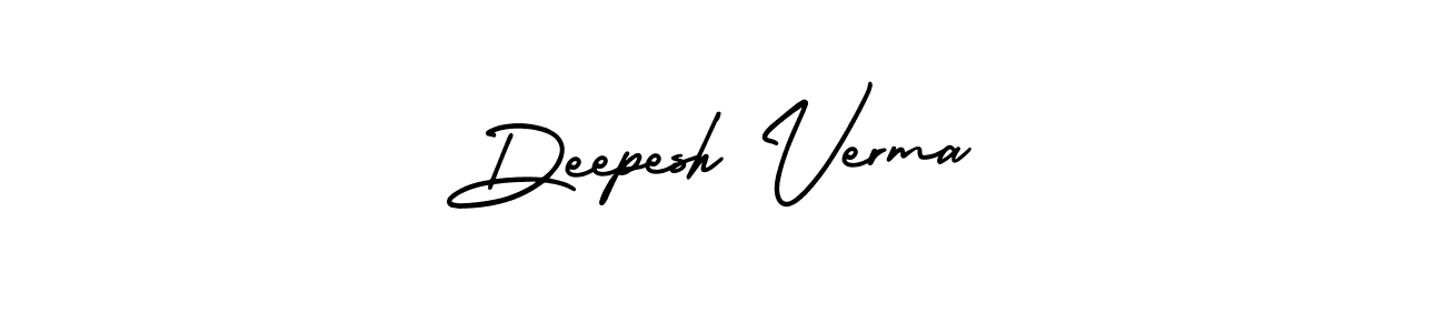 How to make Deepesh Verma name signature. Use AmerikaSignatureDemo-Regular style for creating short signs online. This is the latest handwritten sign. Deepesh Verma signature style 3 images and pictures png