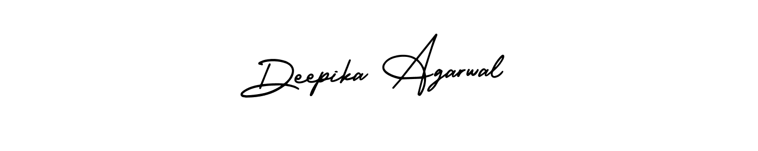 The best way (AmerikaSignatureDemo-Regular) to make a short signature is to pick only two or three words in your name. The name Deepika Agarwal include a total of six letters. For converting this name. Deepika Agarwal signature style 3 images and pictures png