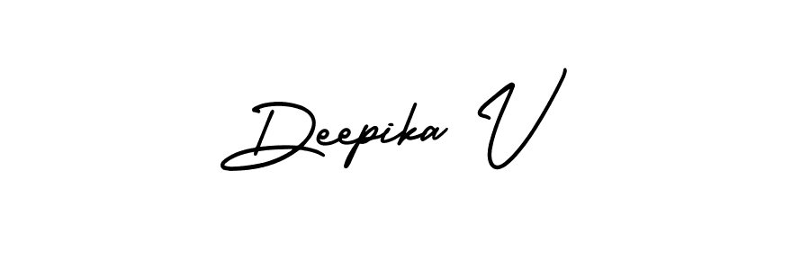 This is the best signature style for the Deepika V name. Also you like these signature font (AmerikaSignatureDemo-Regular). Mix name signature. Deepika V signature style 3 images and pictures png