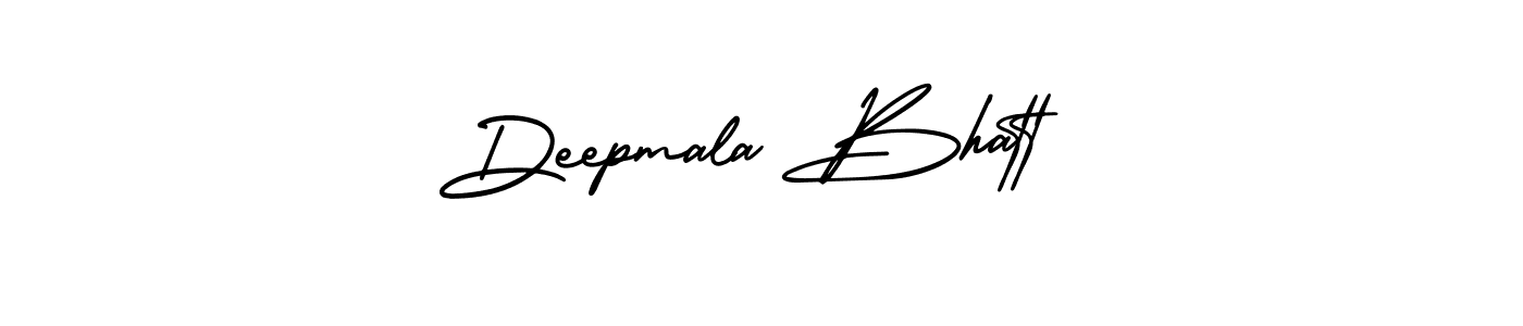 The best way (AmerikaSignatureDemo-Regular) to make a short signature is to pick only two or three words in your name. The name Deepmala Bhatt include a total of six letters. For converting this name. Deepmala Bhatt signature style 3 images and pictures png