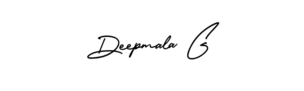 Design your own signature with our free online signature maker. With this signature software, you can create a handwritten (AmerikaSignatureDemo-Regular) signature for name Deepmala G. Deepmala G signature style 3 images and pictures png