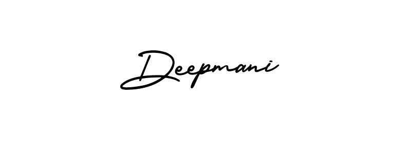 It looks lik you need a new signature style for name Deepmani. Design unique handwritten (AmerikaSignatureDemo-Regular) signature with our free signature maker in just a few clicks. Deepmani signature style 3 images and pictures png