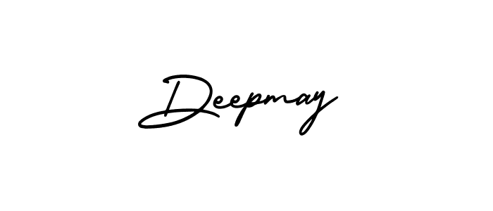 Deepmay stylish signature style. Best Handwritten Sign (AmerikaSignatureDemo-Regular) for my name. Handwritten Signature Collection Ideas for my name Deepmay. Deepmay signature style 3 images and pictures png