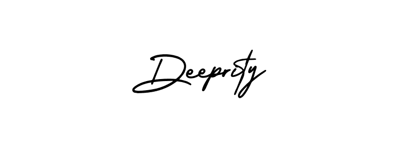 How to make Deeprity name signature. Use AmerikaSignatureDemo-Regular style for creating short signs online. This is the latest handwritten sign. Deeprity signature style 3 images and pictures png
