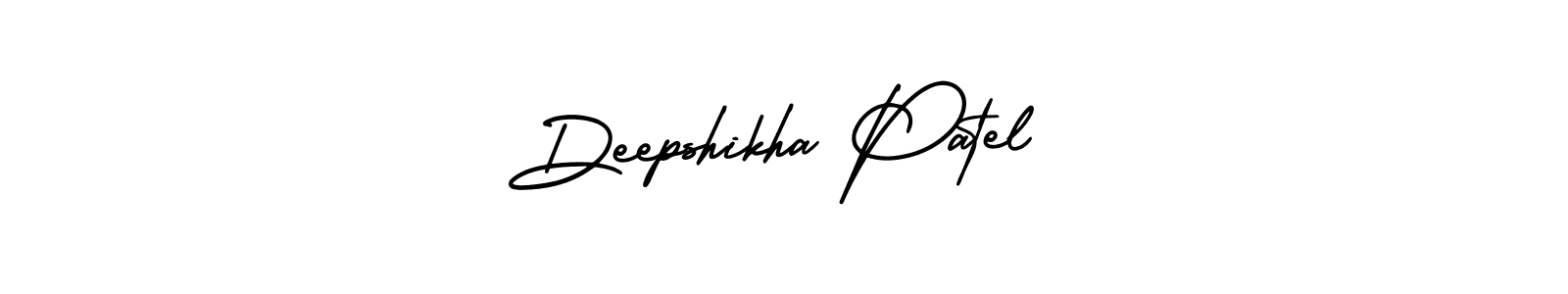Make a beautiful signature design for name Deepshikha Patel. With this signature (AmerikaSignatureDemo-Regular) style, you can create a handwritten signature for free. Deepshikha Patel signature style 3 images and pictures png