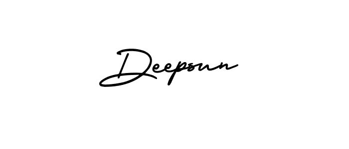 Create a beautiful signature design for name Deepsun. With this signature (AmerikaSignatureDemo-Regular) fonts, you can make a handwritten signature for free. Deepsun signature style 3 images and pictures png