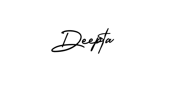 Deepta stylish signature style. Best Handwritten Sign (AmerikaSignatureDemo-Regular) for my name. Handwritten Signature Collection Ideas for my name Deepta. Deepta signature style 3 images and pictures png