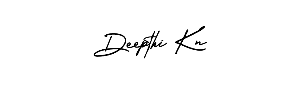 The best way (AmerikaSignatureDemo-Regular) to make a short signature is to pick only two or three words in your name. The name Deepthi Kn include a total of six letters. For converting this name. Deepthi Kn signature style 3 images and pictures png