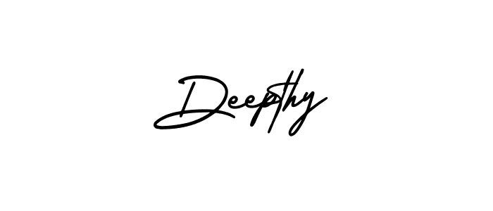 Make a beautiful signature design for name Deepthy. With this signature (AmerikaSignatureDemo-Regular) style, you can create a handwritten signature for free. Deepthy signature style 3 images and pictures png