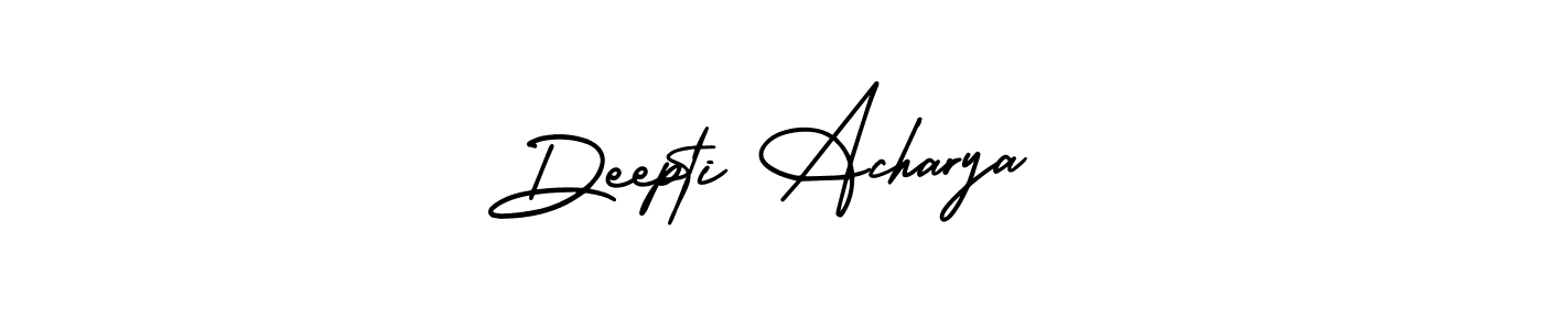 The best way (AmerikaSignatureDemo-Regular) to make a short signature is to pick only two or three words in your name. The name Deepti Acharya include a total of six letters. For converting this name. Deepti Acharya signature style 3 images and pictures png