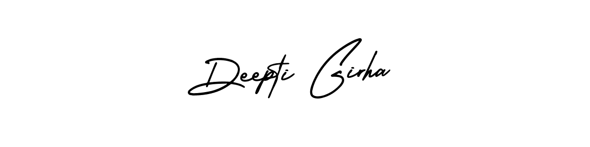 How to Draw Deepti Girha signature style? AmerikaSignatureDemo-Regular is a latest design signature styles for name Deepti Girha. Deepti Girha signature style 3 images and pictures png